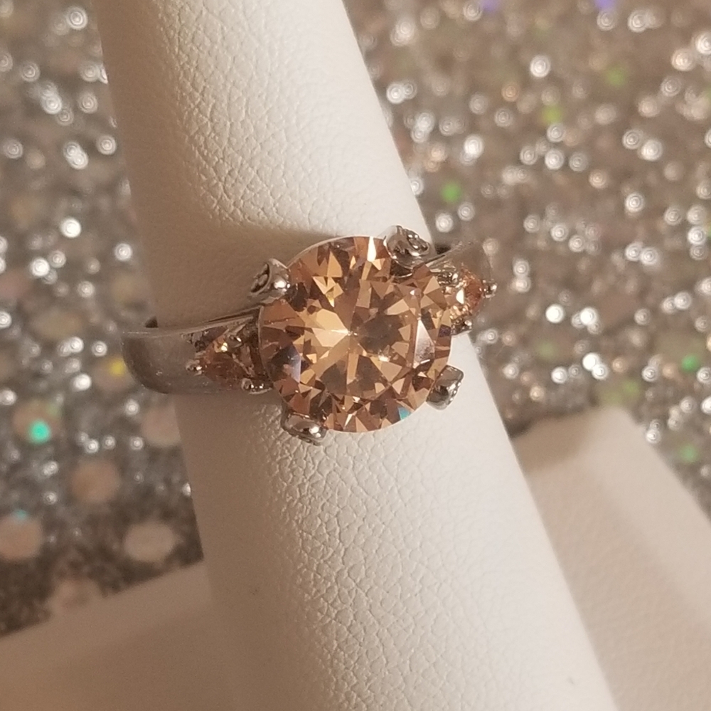 5ct Citrine Sterling Silver Ring sz 6.5-7